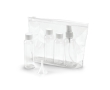 Toiletry bag made of PVC with 3 bottles, Frequentflyer colour transparent
