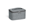 Toiletry bag for make-up utensils, lined inside colour grey