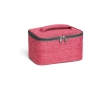 Toiletry bag for make-up utensils, lined inside colour red