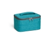 Toiletry bag for make-up utensils, lined inside colour turquoise