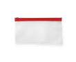 Plastic face mask bag with zipper, Large colour red