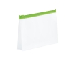 Airtight plastic toiletry bag with coloured zipper colour light-green