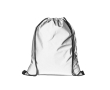 Reflective polyester bag with black handles, 200 g/m² colour silver