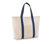 Cotton beach bag with magnetic closure, 280 g/m2 colour blue