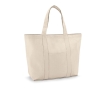 Cotton beach bag with magnetic closure, 280 g/m2 colour natural