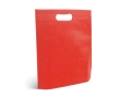 Non-woven bag with die-cut handle, 80 g/m2, Minimart colour red