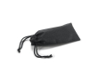 Black non-woven glasses case with cord, 80 g/m2 colour black