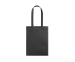 Heat-sealed non-woven bag with long handles, 80g/m² colour black