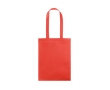 Heat-sealed non-woven bag with long handles, 80g/m² colour red