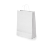 Paper carrier bag from kraft paper, 100 g/m2, Retail Large colour white
