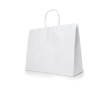Large white paper, bag kraft paper for shopping, 100 g/m2 colour white