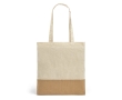 Tote bag with imitation jute details, 160 g/m2, Natural colour natural