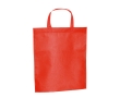 Affordable non-woven bag with short handles, 80 g/m2 colour red
