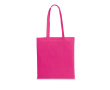 Coloured cotton bag with long handles 105 g/m² colour pink