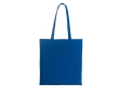 Coloured cotton bag with long handles 105 g/m² colour royal blue