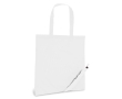 Shopping bag made of 190T polyester, Raspberry colour white