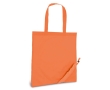 Shopping bag made of 190T polyester, Raspberry colour orange