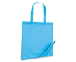 Shopping bag made of 190T polyester, Raspberry colour light blue