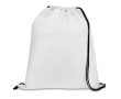 Drawstring bag with reinforced corners, 210D colour white