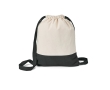 Drawstring bag from high-quality cotton, 180 g/m2 colour black