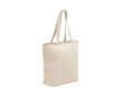 Cotton tote bag with zip, 280 g/m2, Zipper colour natural