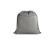 Recycled drawstring bag with pocket, 140 g/m2 colour black