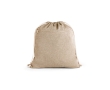 Recycled drawstring bag with pocket, 140 g/m2 colour natural