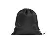 Promotional drawstring bag made of recycled plastic colour black