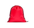 Promotional drawstring bag made of recycled plastic colour red