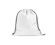 Promotional drawstring bag made of recycled plastic colour white
