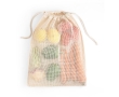 Cotton fruit bag with mesh print, 120 g/m2, Medium Fruits colour natural