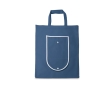 Foldable non-woven bag with carry handles, 80 g/m² colour blue