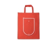 Foldable non-woven bag with carry handles, 80 g/m² colour red