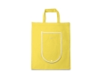 Foldable non-woven bag with carry handles, 80 g/m² colour yellow