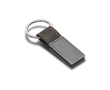 Keyring made of imitation leather and metal, Allure colour orange