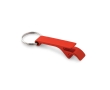 Metal keyring with bottle opener, Aluhandle colour red