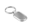 Metal keyring, Ovaloid colour matt silver