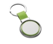 Rotatable keyring coloured faux leather strap colour light-green