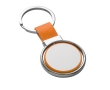 Rotatable keyring coloured faux leather strap colour orange