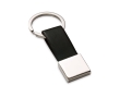 Keyring faux leather with metal details, Downtown colour black