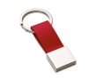 Keyring faux leather with metal details, Downtown colour red