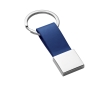 Keyring faux leather with metal details, Downtown colour blue