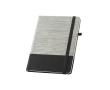 Notebook with cover made of straw and canvas, A5, Office colour black