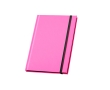 Notebook with neon colour cover and bordered pages, A5 colour pink