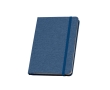 Notebook with fabric-like cover, beige paper, A5 colour blue