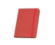 Notebook with fabric-like cover, beige paper, A5 colour red