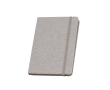 Notebook with fabric-like cover, beige paper, A5 colour grey