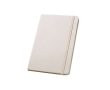 Notebook with fabric-like cover, beige paper, A5 colour beige