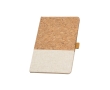 Sustainable lined A5 notebook with cork colour natural