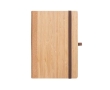 Hardcover bamboo notebook with pen holder, A5 colour natural